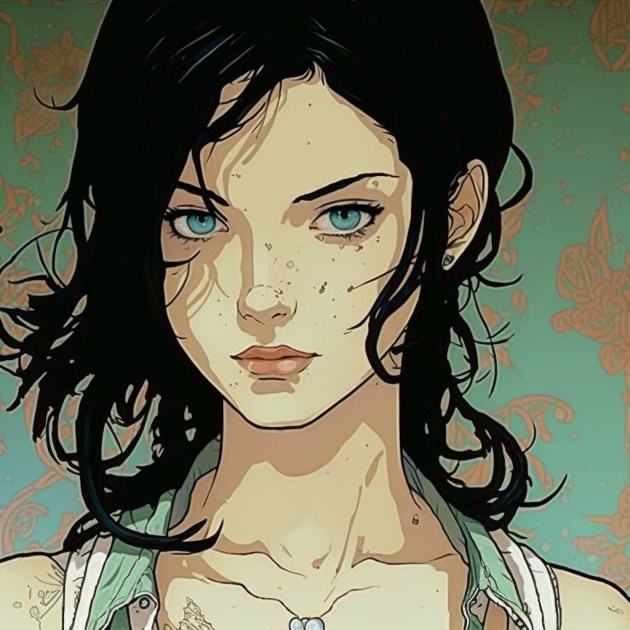 Nico Robin in the Art Style of Hope Gangloff